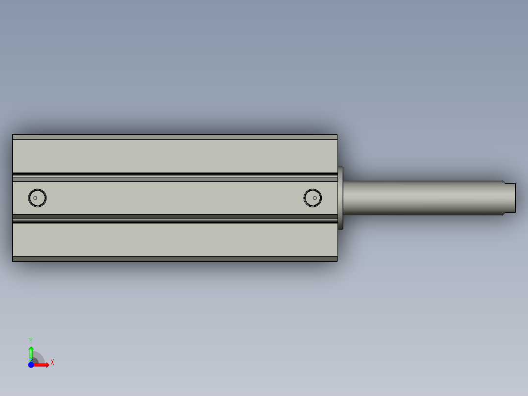 ACQ100x225S超薄气缸前视图