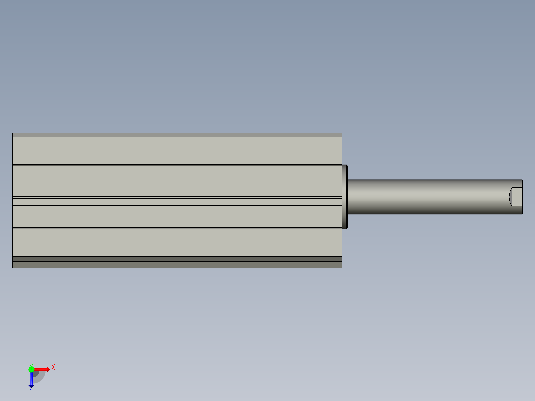 ACQ100x225S超薄气缸俯视图