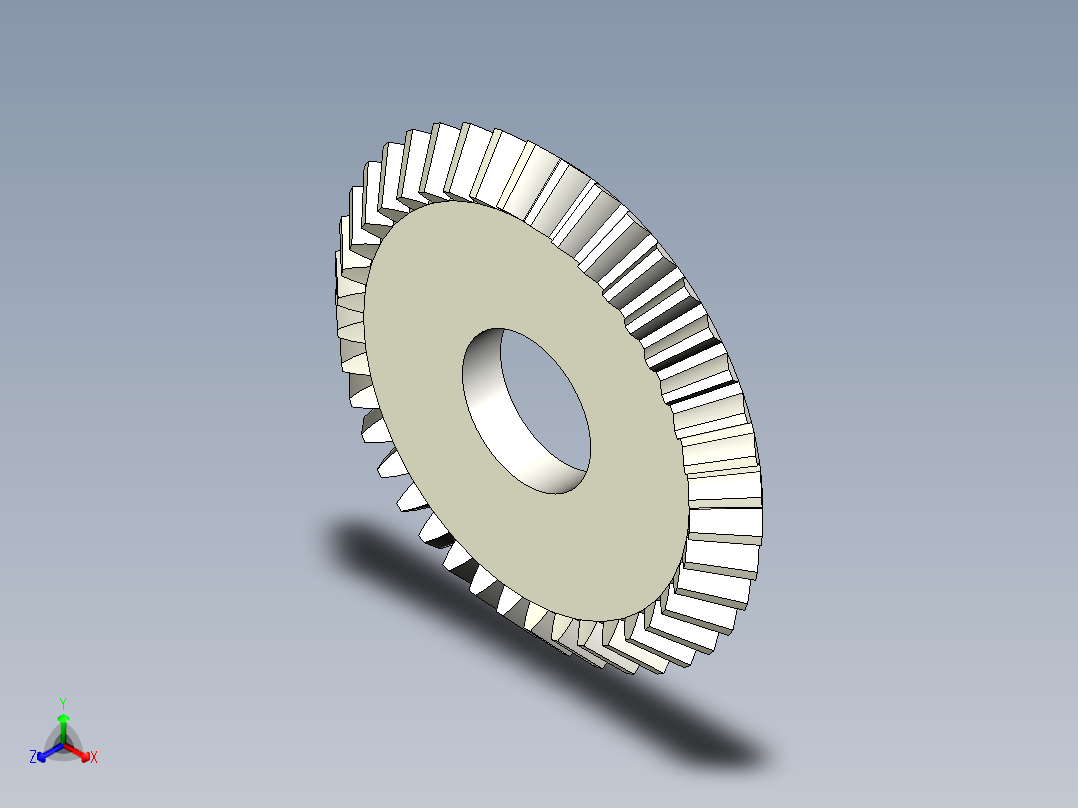 A0004026-40齿锥齿轮正等轴测图