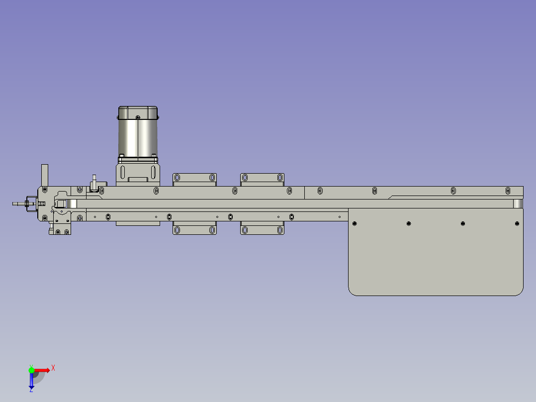 泵盖送料线俯视图