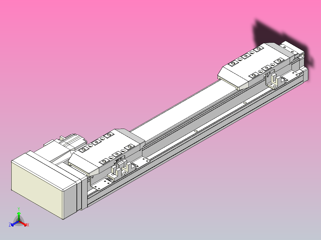 滚珠丝杠线性轴TPA-GCRS-50-1205C-L75-MR-M10-N3正等轴测图