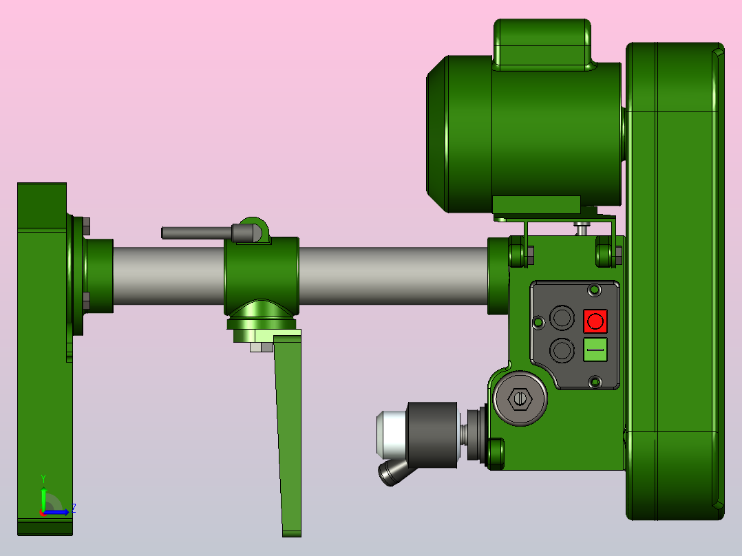 台式钻床左视图