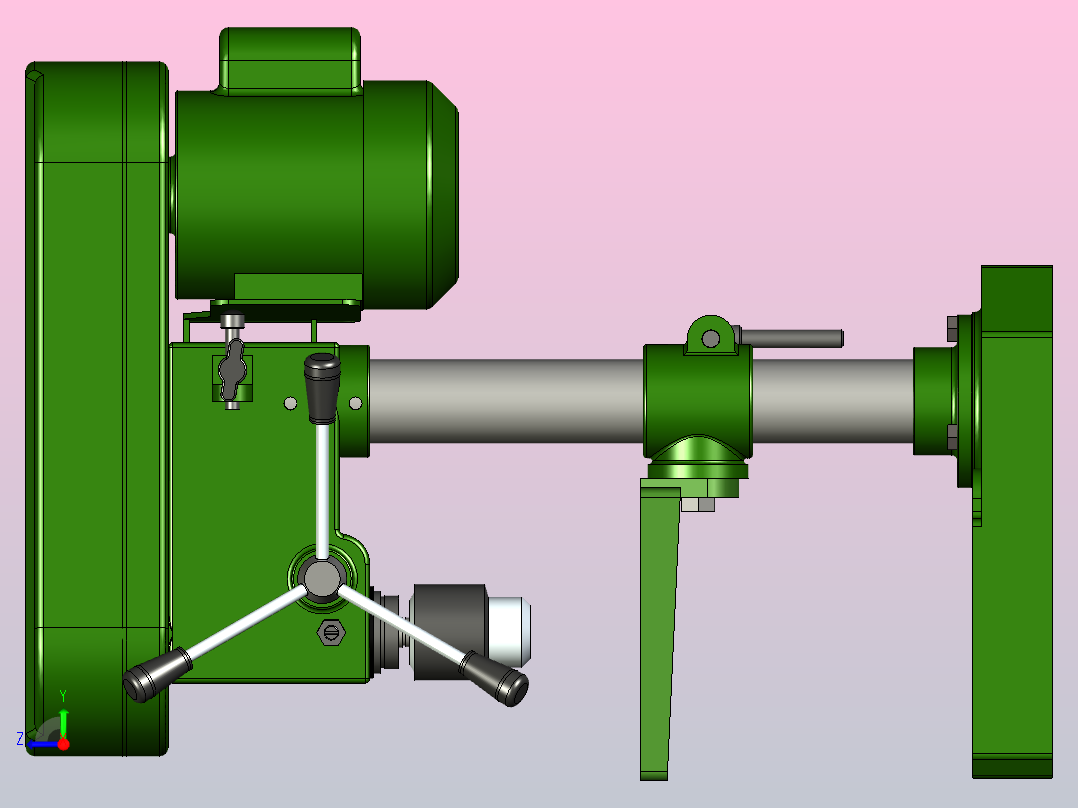 台式钻床右视图