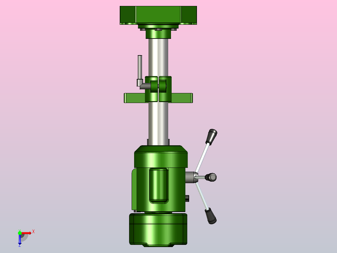 台式钻床俯视图