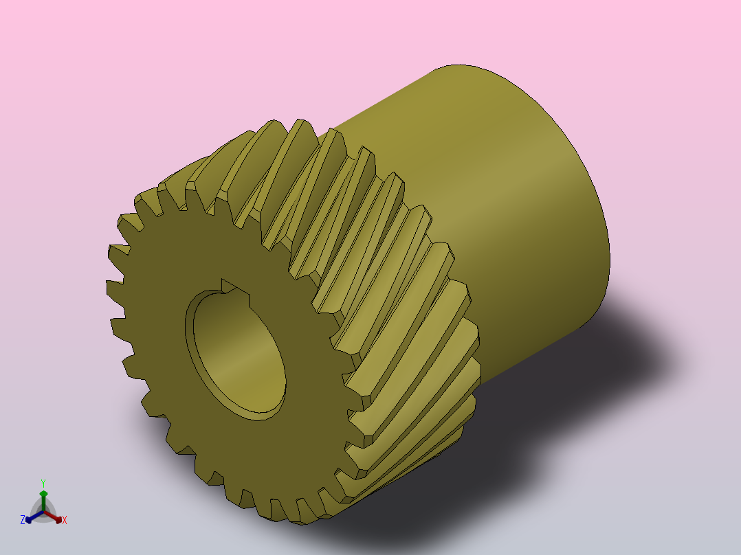 2M斜齿研磨齿轮[YMCL202058]主视图