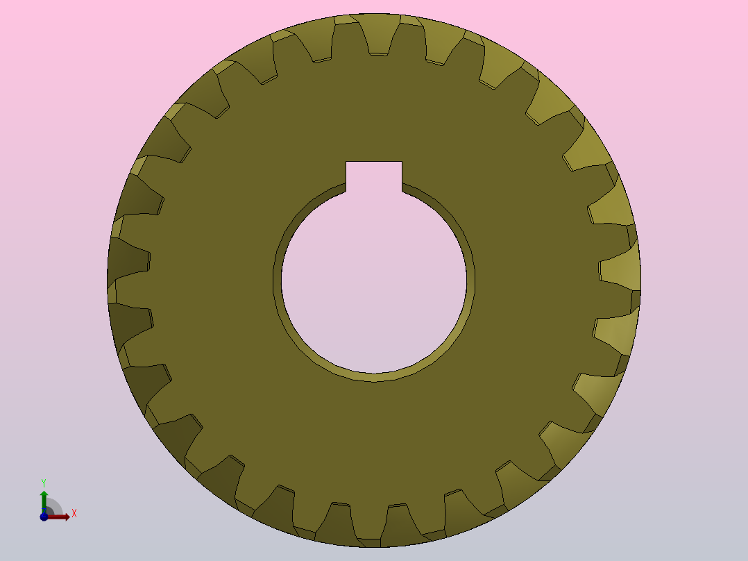 2M斜齿研磨齿轮[YMCL202058]前视图