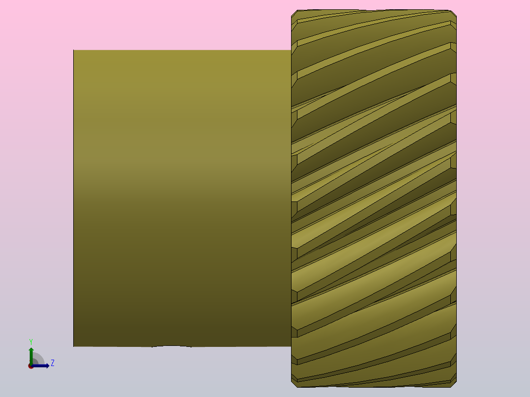 2M斜齿研磨齿轮[YMCL202058]左视图