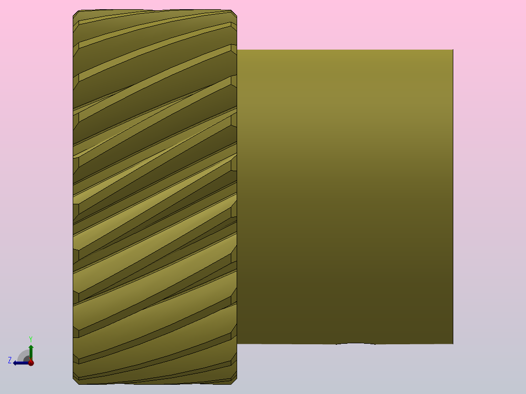 2M斜齿研磨齿轮[YMCL202058]右视图