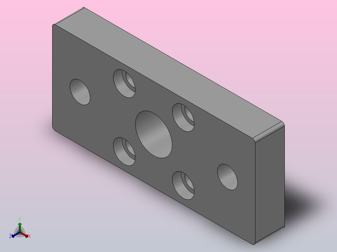 FA╱FB法兰连接板[FA╱FB12法兰]正等轴测图