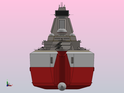 无畏舰战舰简易模型前视缩略图