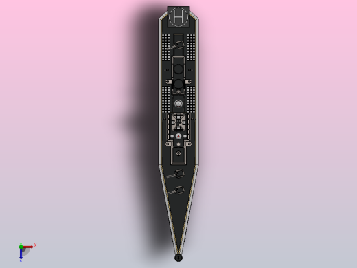 无畏舰战舰简易模型俯视缩略图