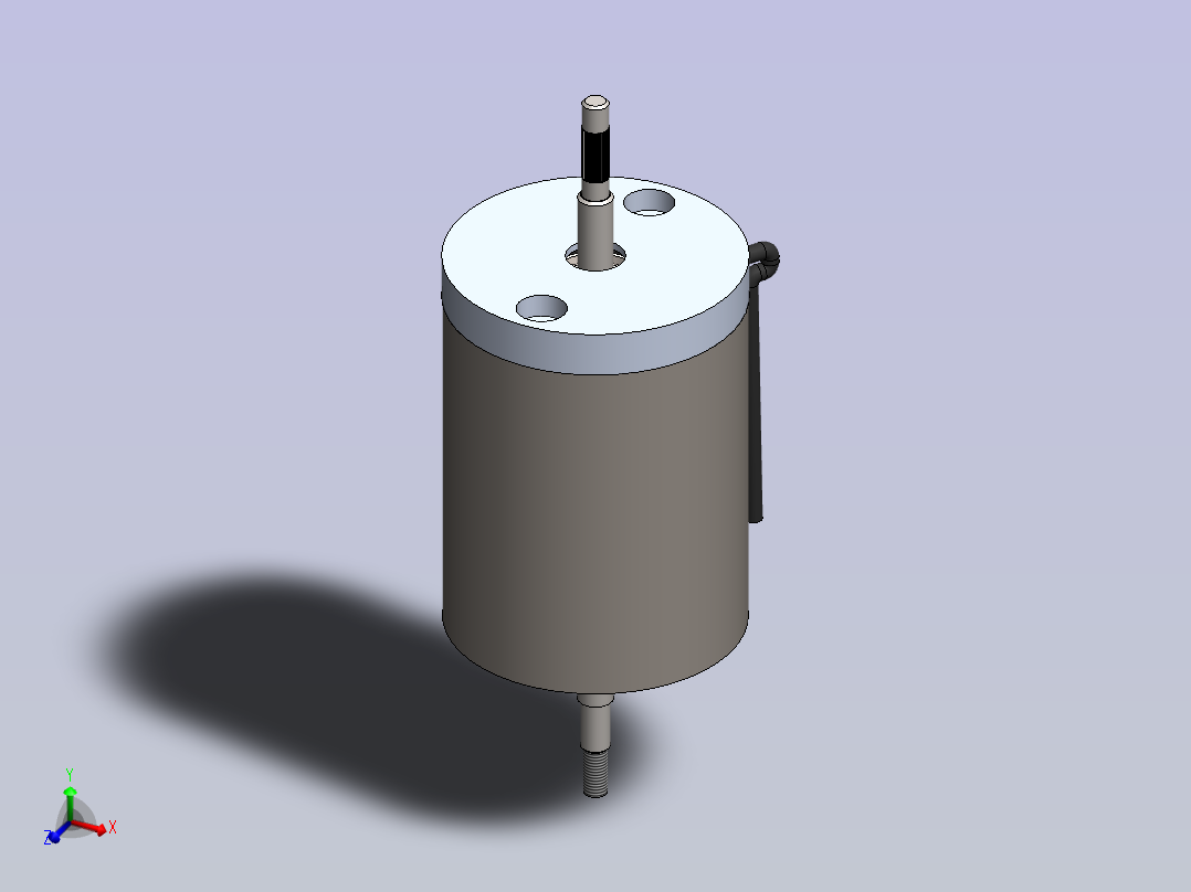 可调节的直流电机主视图