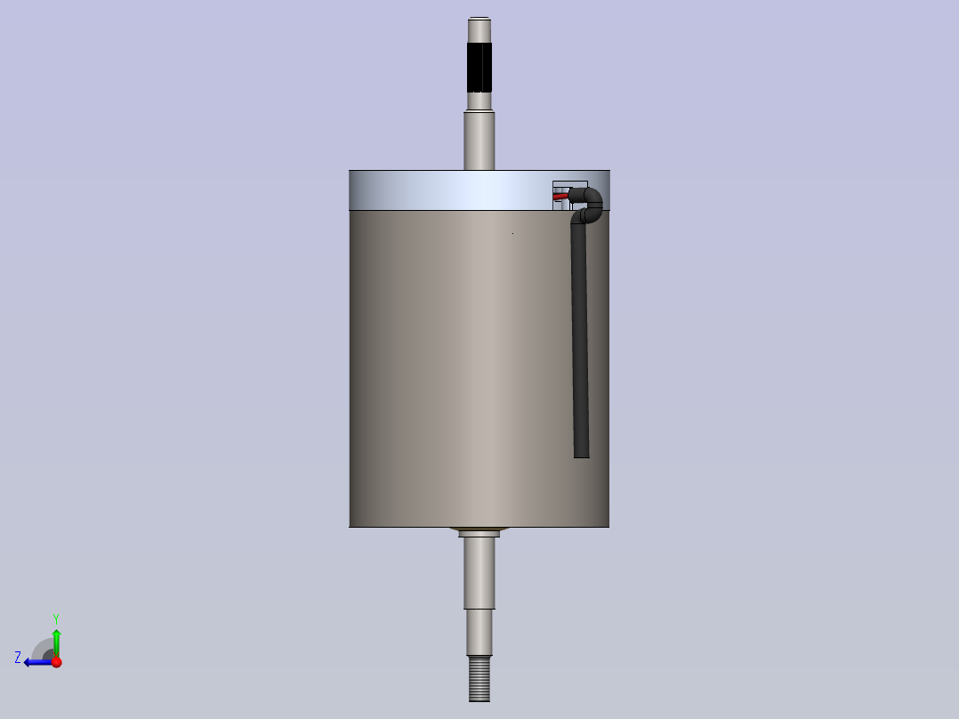 可调节的直流电机右视图