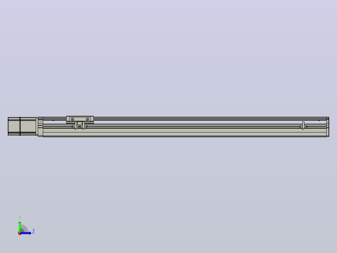SYS12-BC-700-200W滚珠花健、支撑座、滚珠丝杠、交叉导轨、直线模组.STEP左视图