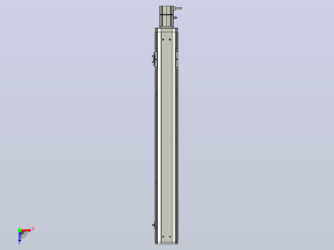 SYS12-BC-700-200W滚珠花健、支撑座、滚珠丝杠、交叉导轨、直线模组.STEP俯视图