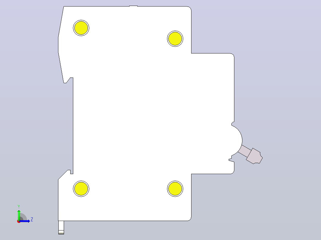 RDX65-63高分断小型断路器[RDX65-63-3P-C4A]左视图