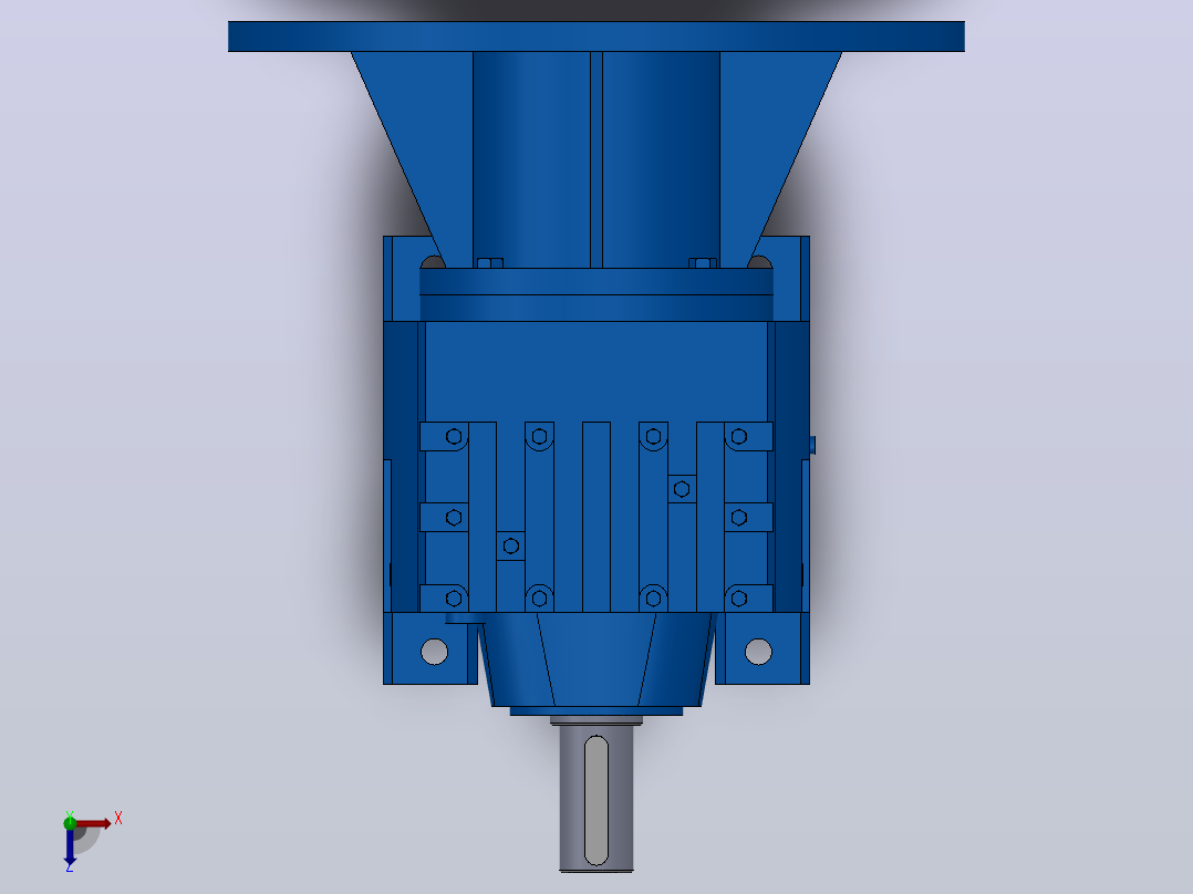 R27ZP斜齿轮减速机R27-3.37-M1-P100俯视图