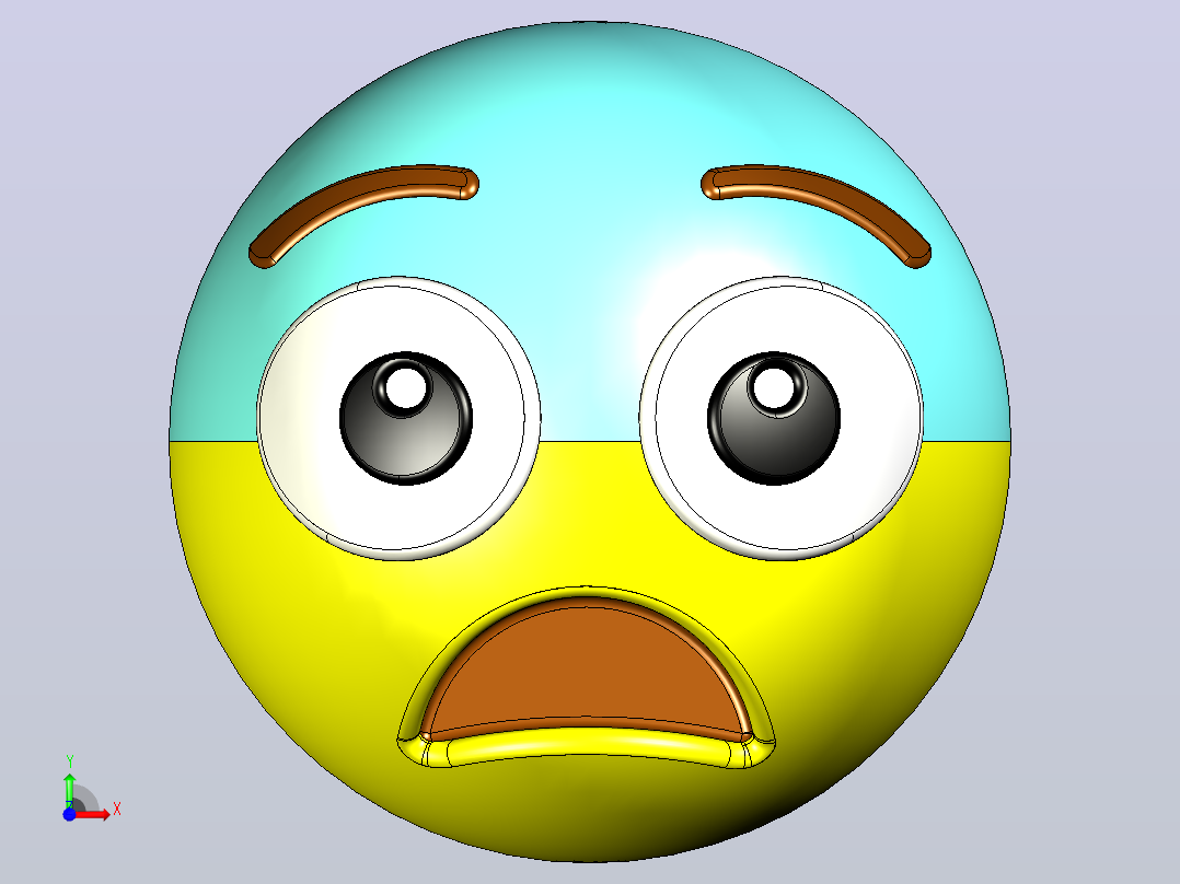 EMOJI - 惊恐前视图