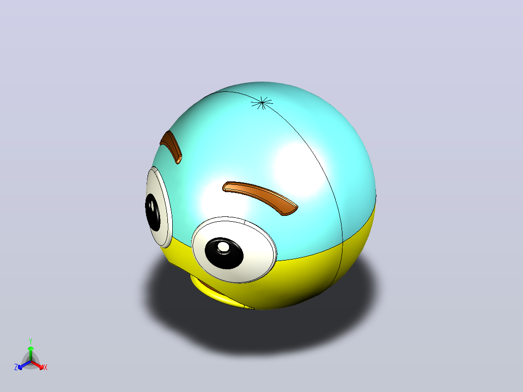 EMOJI - 惊恐正等轴测图