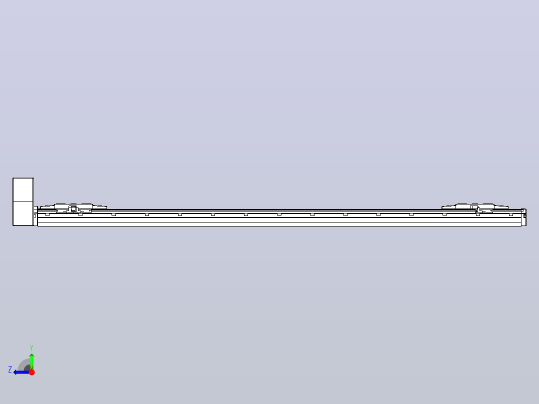 皮带直线轴双滑块型TPA-GCBS-120-P70-L500-RU-M20-N3右视图
