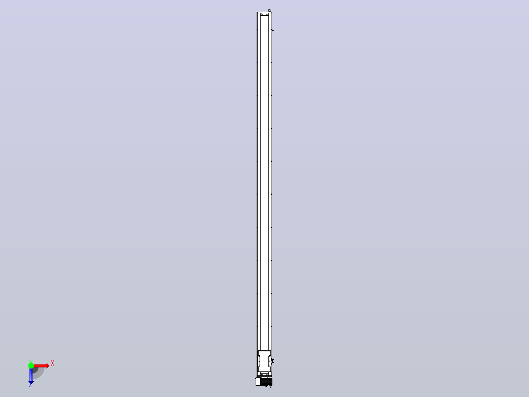 SCM14-3000-LU滚珠花健、支撑座、滚珠丝杠、交叉导轨、直线模组俯视图