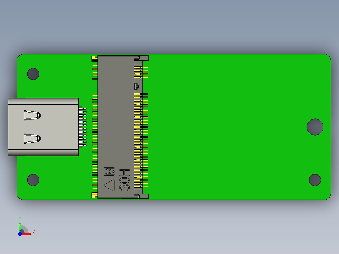 M.2 SSD NVME适配器前视图
