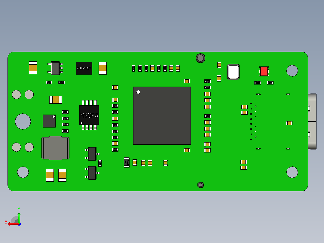 M.2 SSD NVME适配器后视图