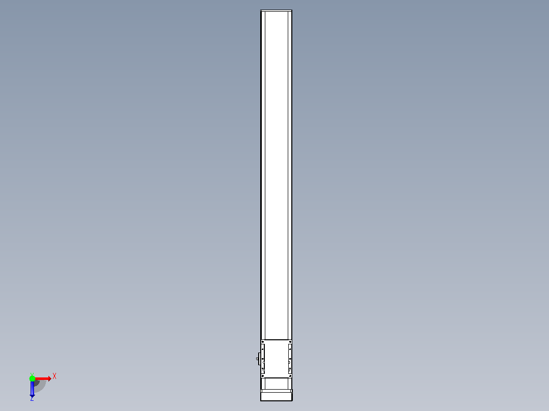 滚珠丝杠直线轴带导轨全封闭TPA-HCR-105D-1610C-L1050-MP-C-P40-N3俯视图
