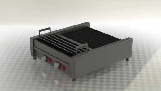 香肠和肉丸电烤架，2.15 kW，带链传动和齿轮电机缩略图