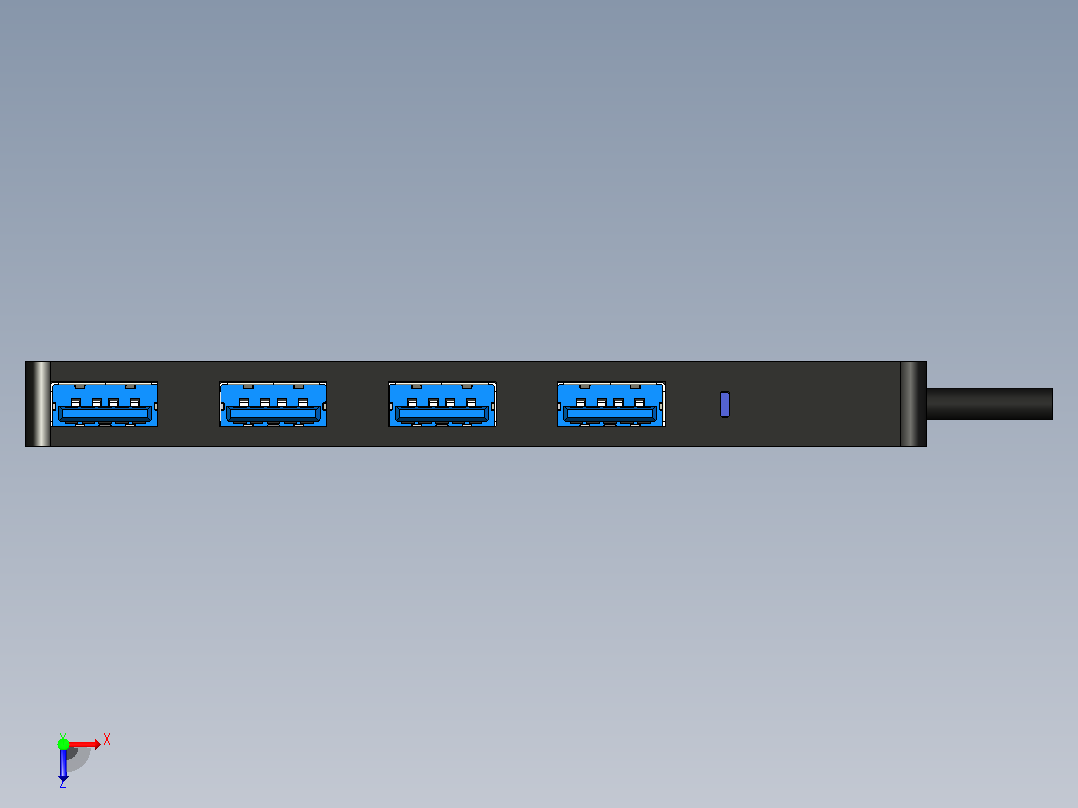 安克4口USB3.0集线器22俯视图