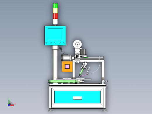 solidworks设计的自动焊锡机前视缩略图
