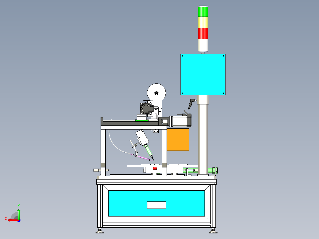 solidworks设计的自动焊锡机后视图