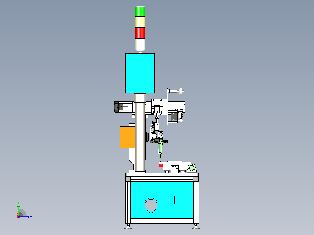 solidworks设计的自动焊锡机左视图