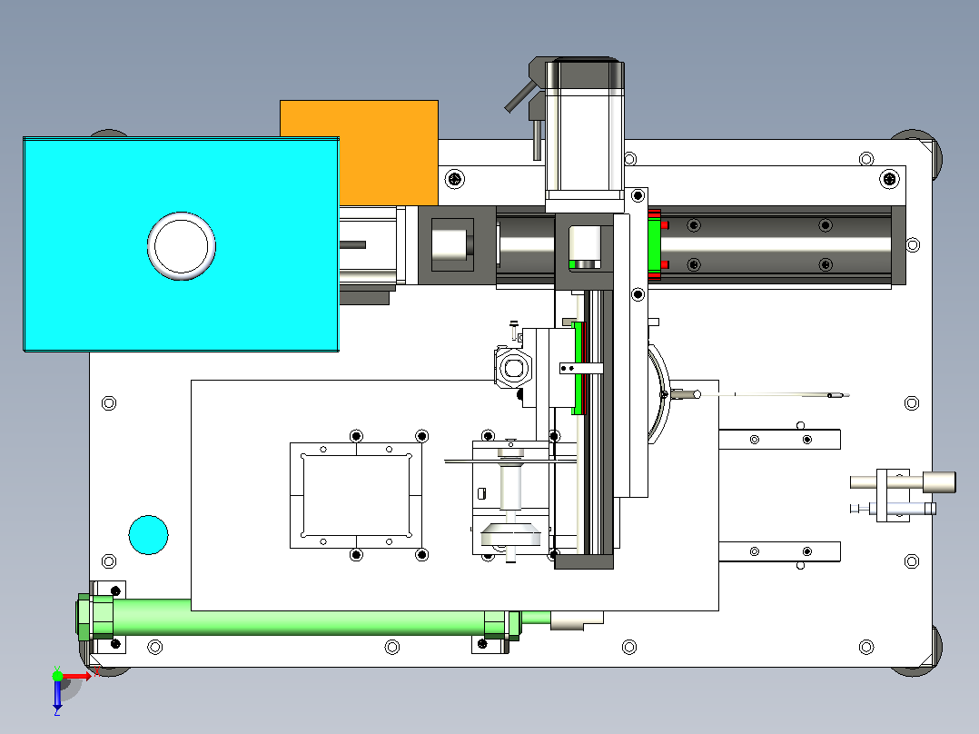 solidworks设计的自动焊锡机俯视图