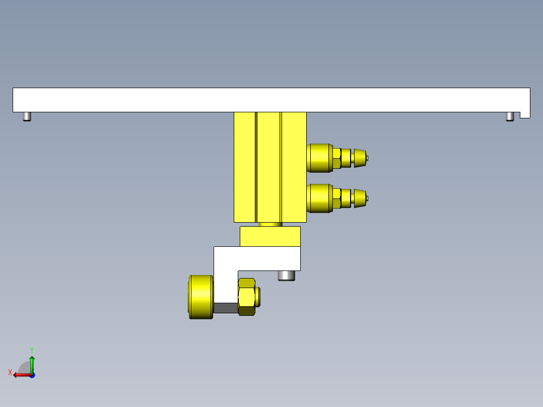 滑台定位机构后视图