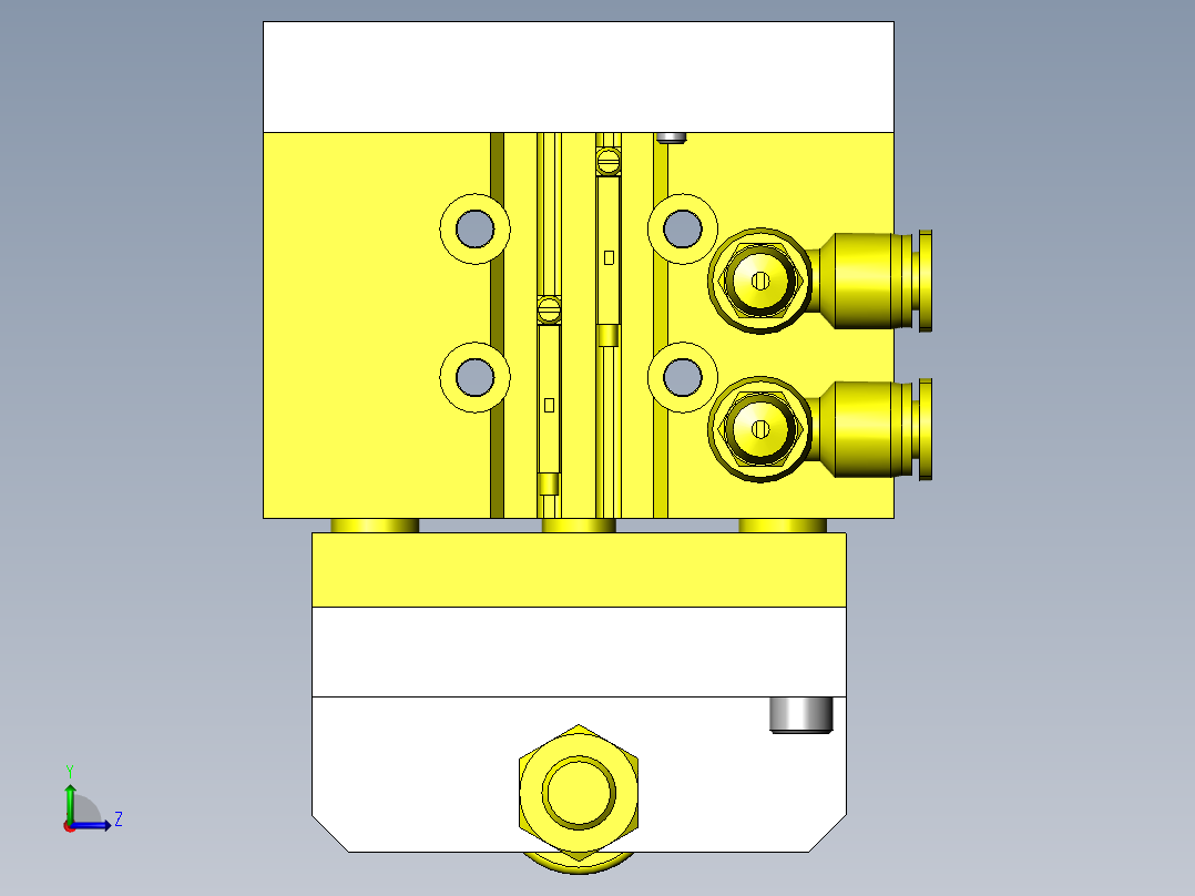 滑台定位机构左视图