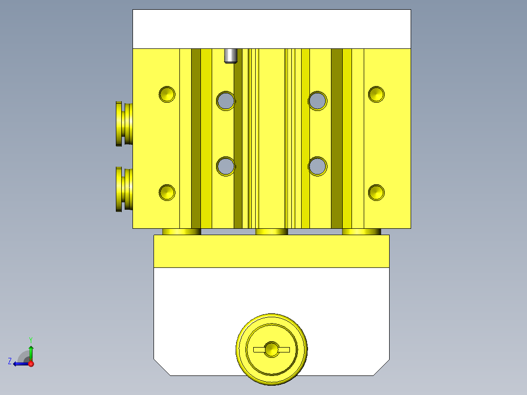 滑台定位机构右视图