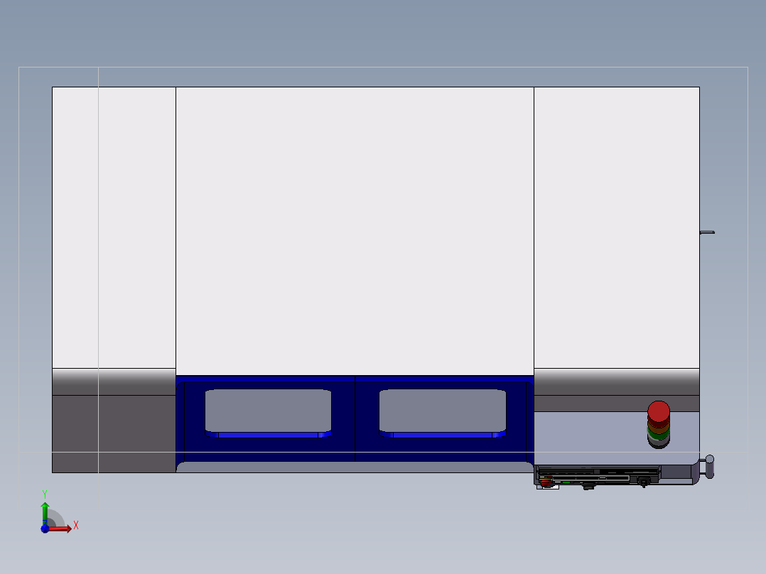 数控卧式加工中心主轴箱及进给机构设计(sw+说明书+cad)前视图