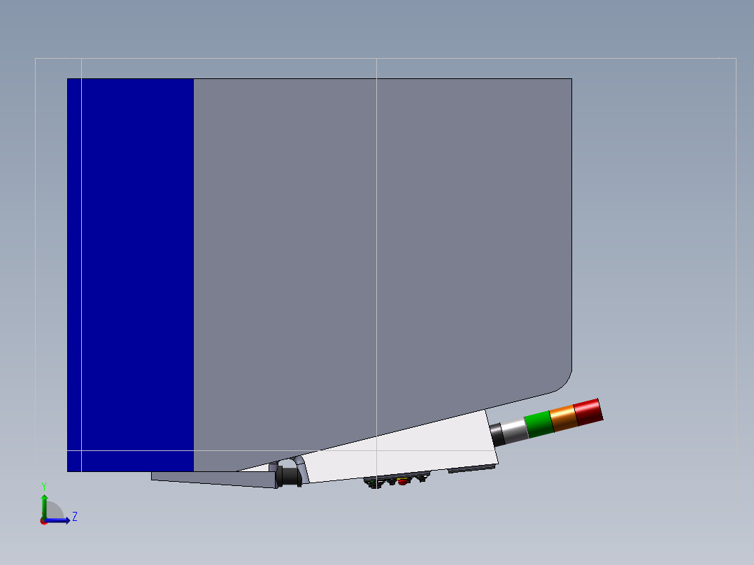 数控卧式加工中心主轴箱及进给机构设计(sw+说明书+cad)左视图