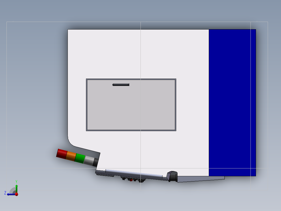 数控卧式加工中心主轴箱及进给机构设计(sw+说明书+cad)右视图