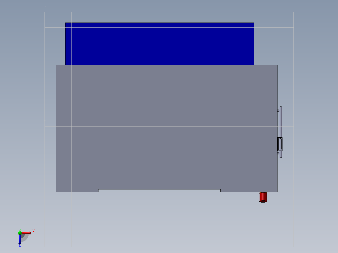 数控卧式加工中心主轴箱及进给机构设计(sw+说明书+cad)俯视图