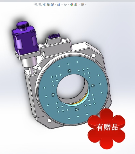 直径200蜗轮轮蜗杆数控回转台分度盘机械设计 3D图纸三维模型缩略图