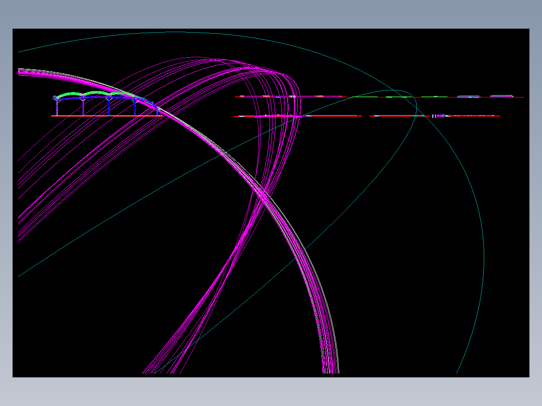 网球场加顶膜结构工程建筑结构施工图（CAD、19张）