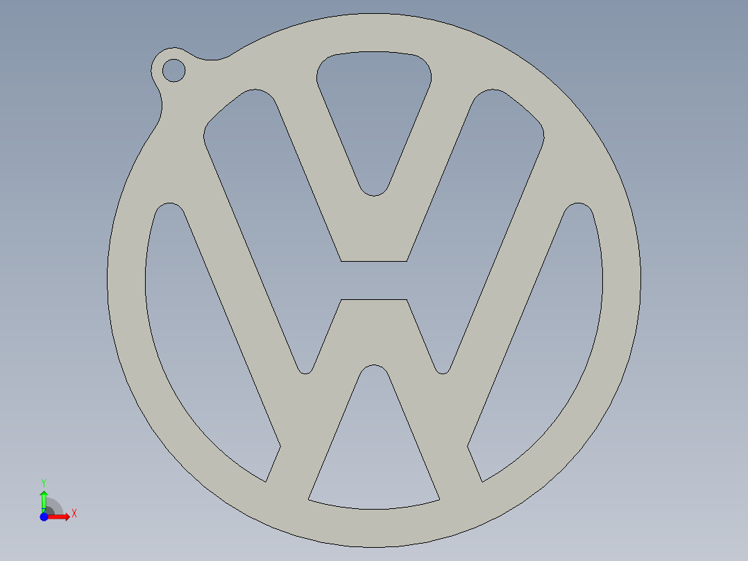 大众车标前视图