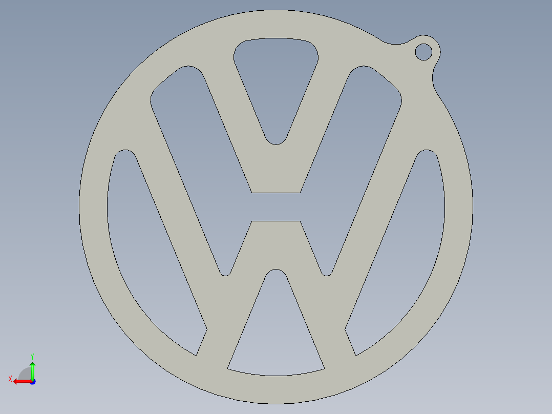 大众车标后视图