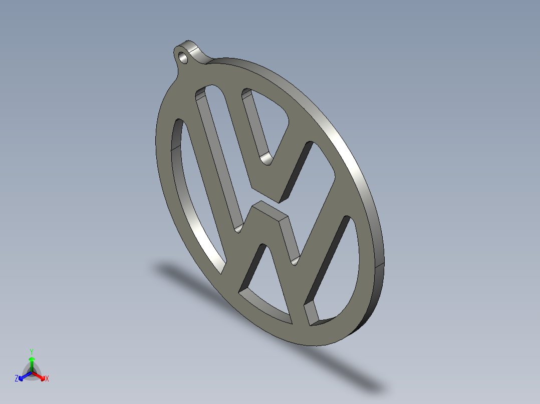 大众车标正等轴测图