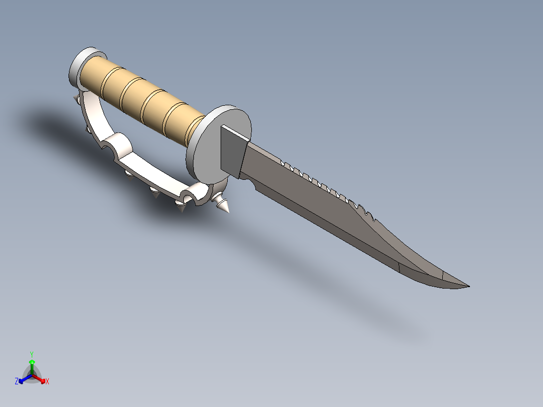 战斗刀正等轴测图