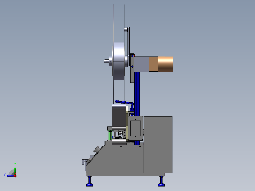 B5_加工端子的自动凸轮裁切机右视图