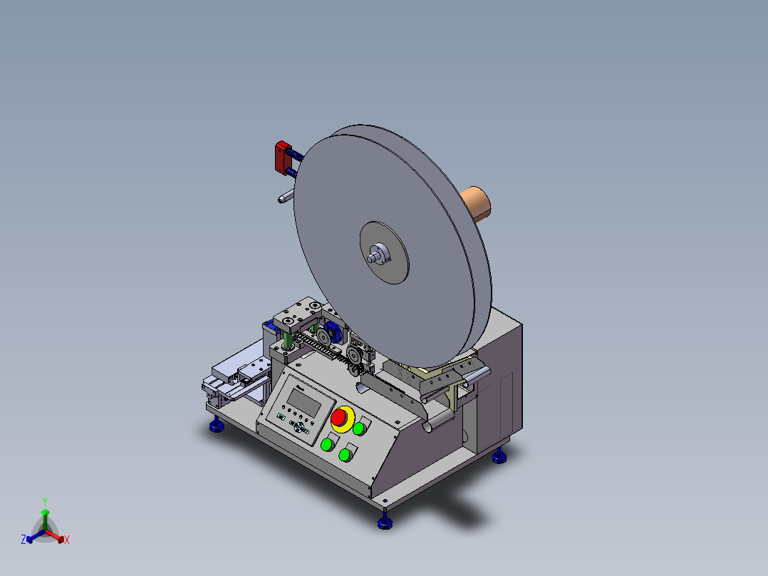B5_加工端子的自动凸轮裁切机正等轴测图