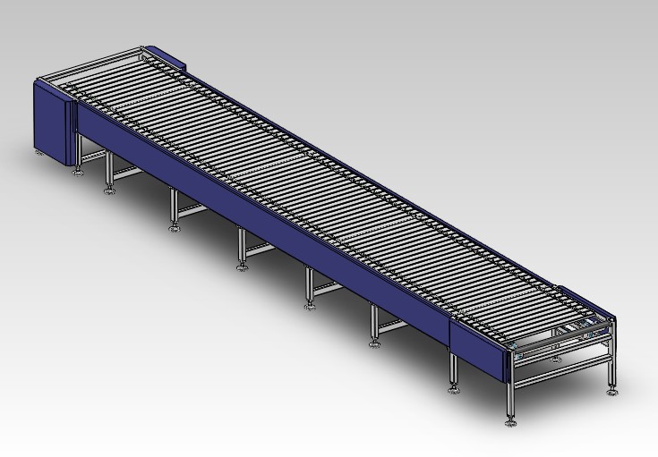 宽板链输送线3D图纸 机械设计参考资料设计3d图纸